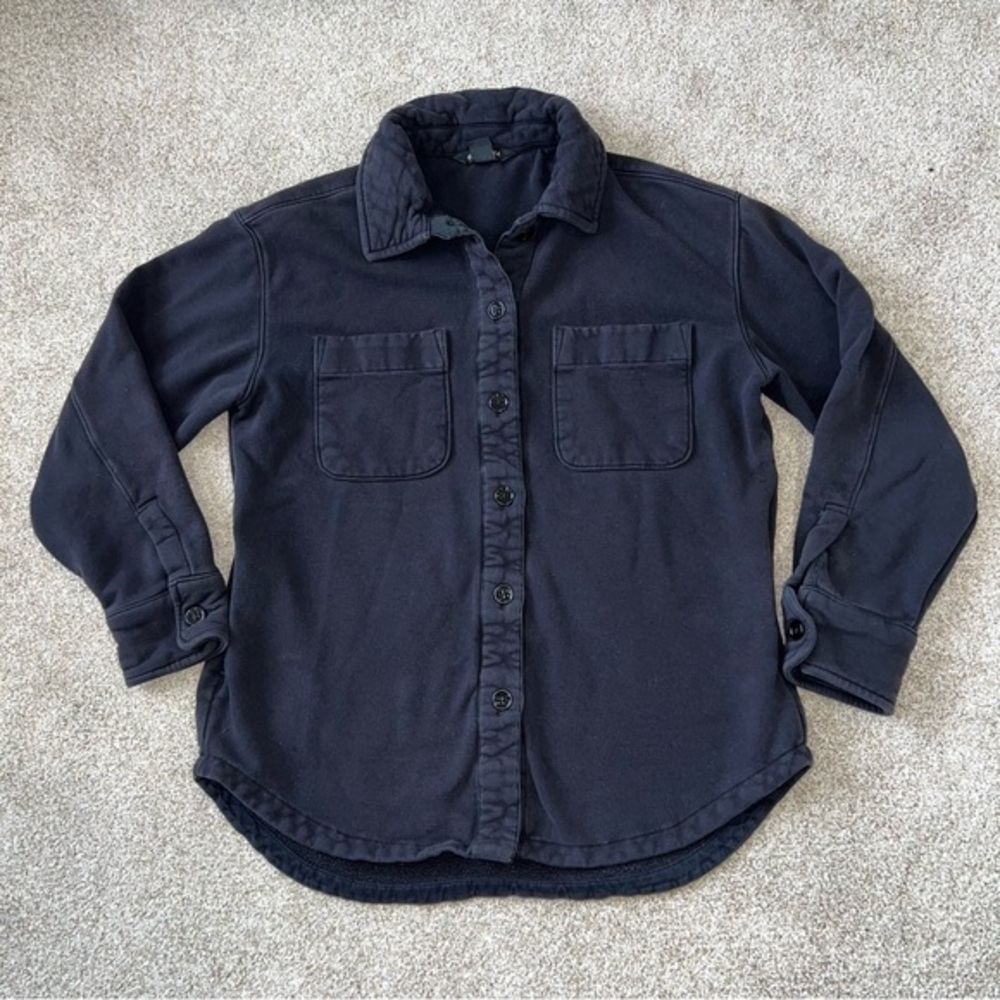 Athleta Black Button-Up Jacket